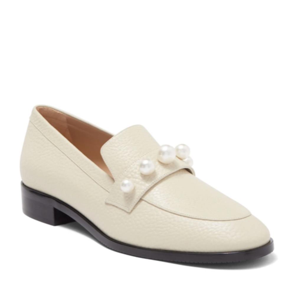 BNIB STUART WEITZMAN GOLDIE LOAFER in Oat Size 9.5